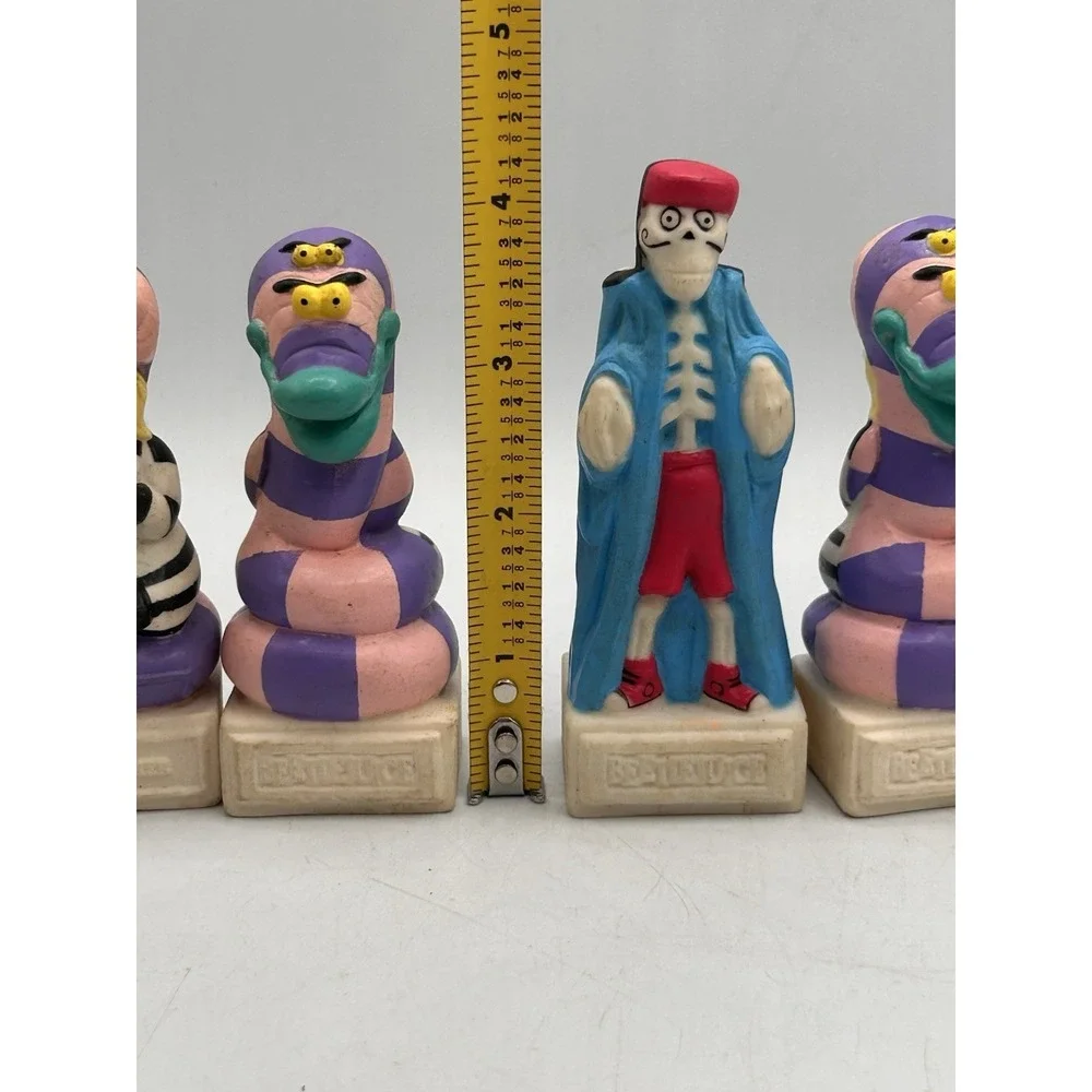 Vintage Burger King Beetlejuice Toys‎ Figures 5 Double Sided Geffen 1989